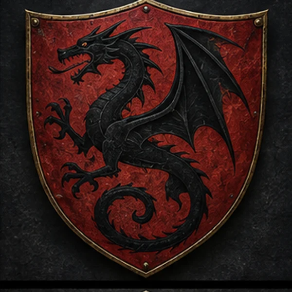 Concept coat of arms for House Blackfyre